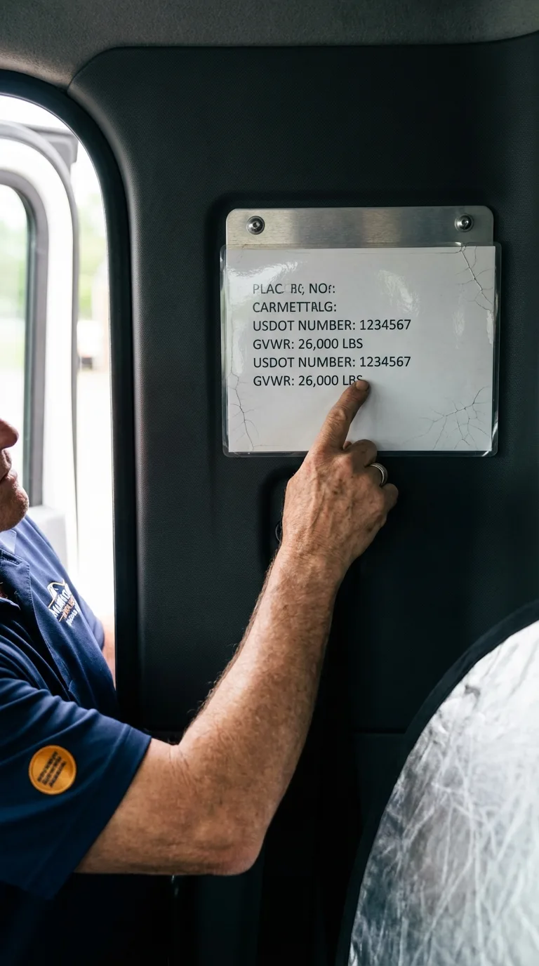 USDOT licensing placard verification in Estherville
